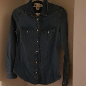 H&M LOGG denim shirt. NWT